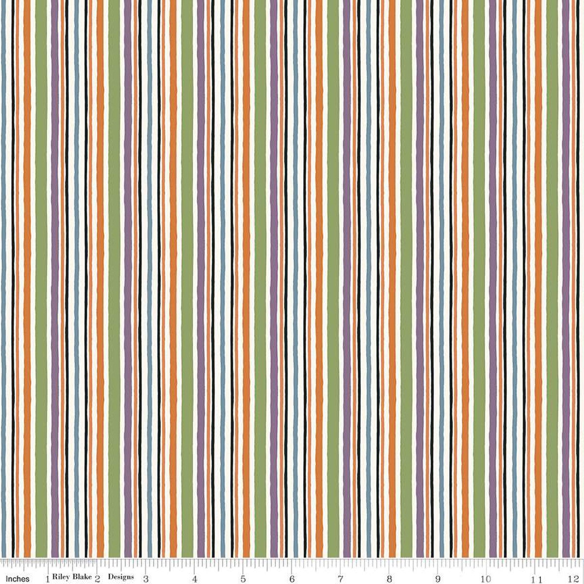 Trick or Treat Stripes Multi - Riley Blake Designs