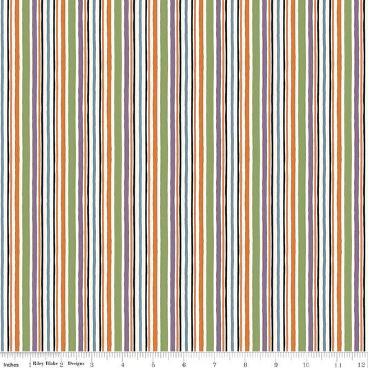 Trick or Treat Stripes Multi - Riley Blake Designs