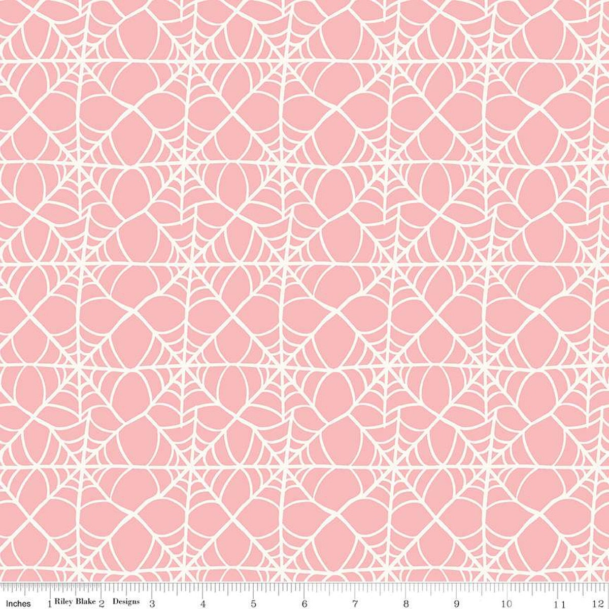 Hey Pumpkin Webs Pink - Riley Blake Designs