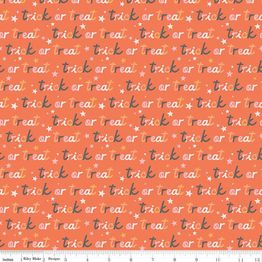 Hey Pumpkin Trick or Treat Orange - Riley Blake Designs