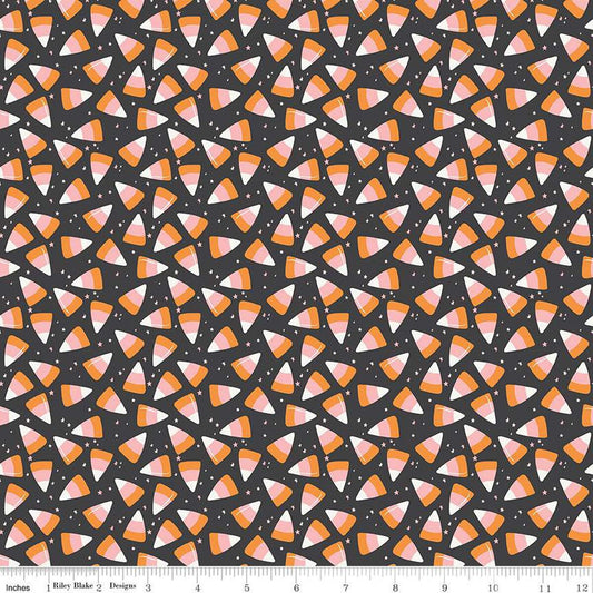 Hey Pumpkin Corn Candy Charcoal - Riley Blake Designs