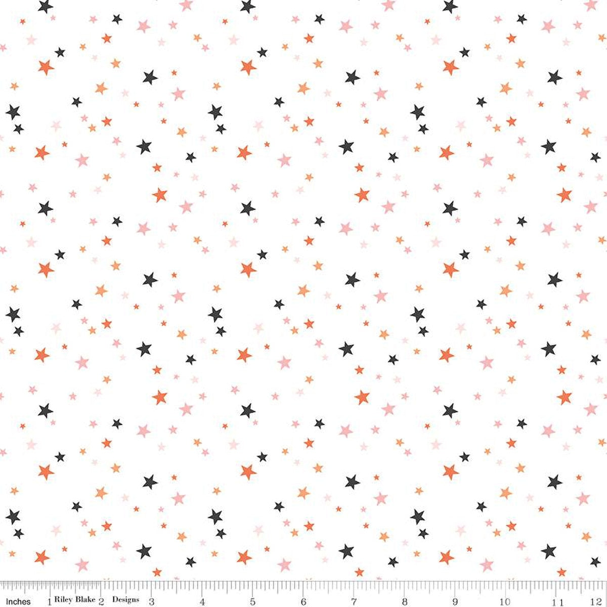 Hey Pumpkin Stars White - Riley Blake Designs