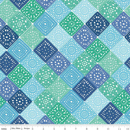 Hand Made Crochet Blue - Riley Blake Designs