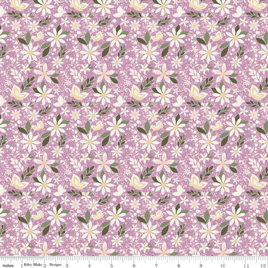 Juju's Petals Dance Lilac - Riley Blake Designs