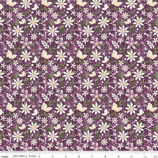 Juju's Petals Dance Purple - Riley Blake Designs