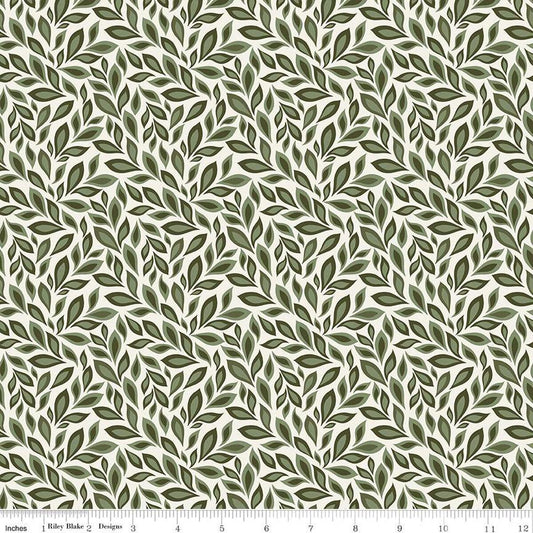 Juju's Petals Leaves Cream - Riley Blake Designs