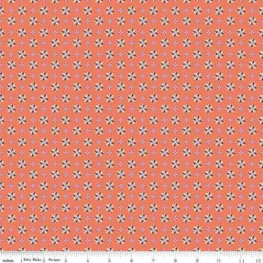 Juju's Petals Calico Orange - Riley Blake Designs