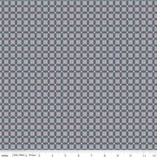 Juju's Petals Mosaic Teal - Riley Blake Designs
