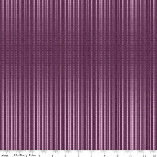 Juju's Petals Stripes Purple - Riley Blake Designs