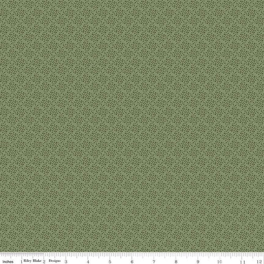 Juju's Petals Dots Green - Riley Blake Designs