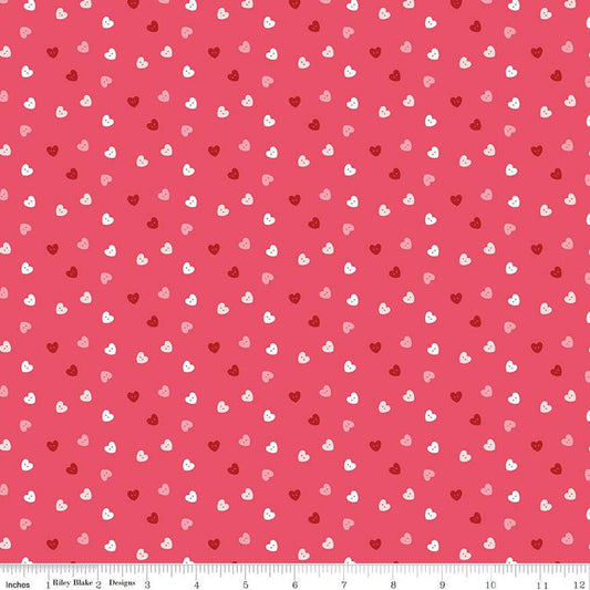 Sew In Love Hearts Pink - Riley Blake Designs