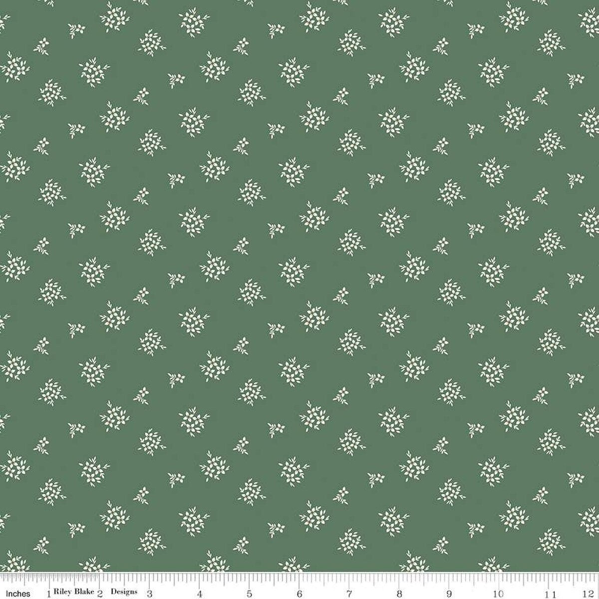 Morning Latte Ditsy Green - Riley Blake Designs