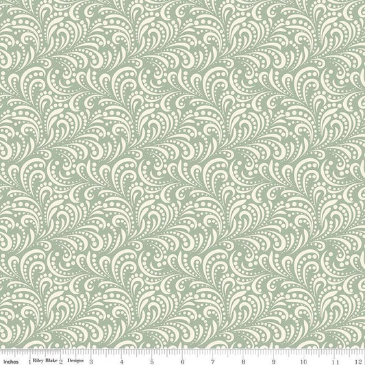 Morning Latte Swirls Aloe - Riley Blake Designs