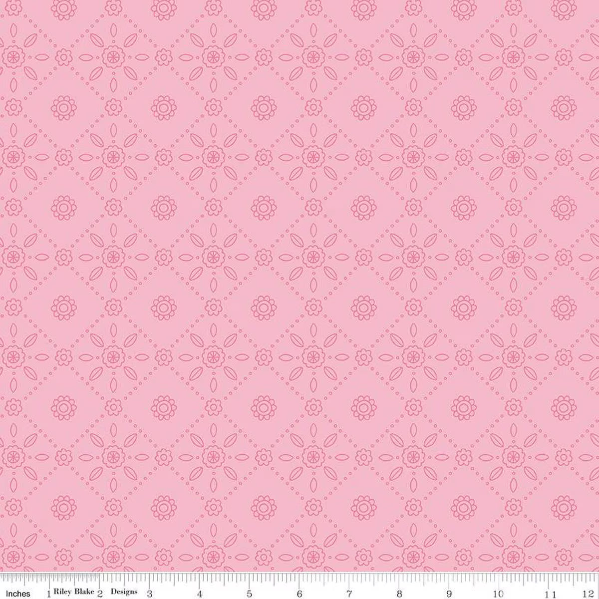 Little Darlin' Folk Tile Pink - Riley Blake Designs