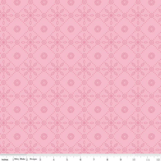Little Darlin' Folk Tile Pink - Riley Blake Designs