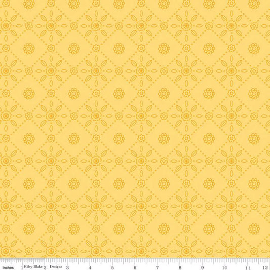 Little Darlin' Folk Tile Yellow - Riley Blake Designs