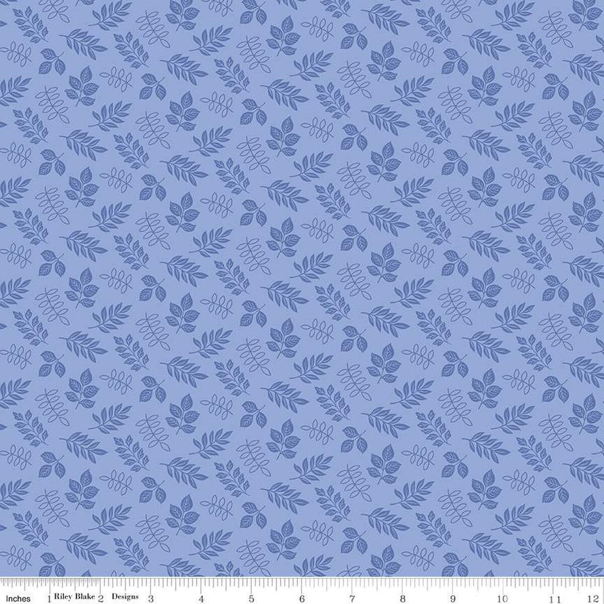 Little Darlin' Leaves Periwinkle - Riley Blake Designs