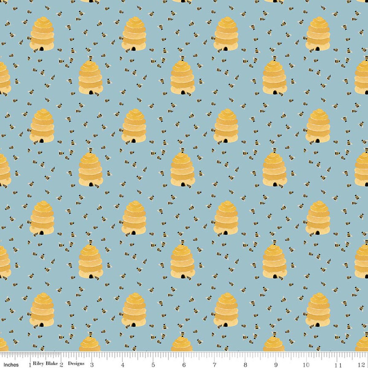 Utah Beehives Blue - Riley Blake Designs