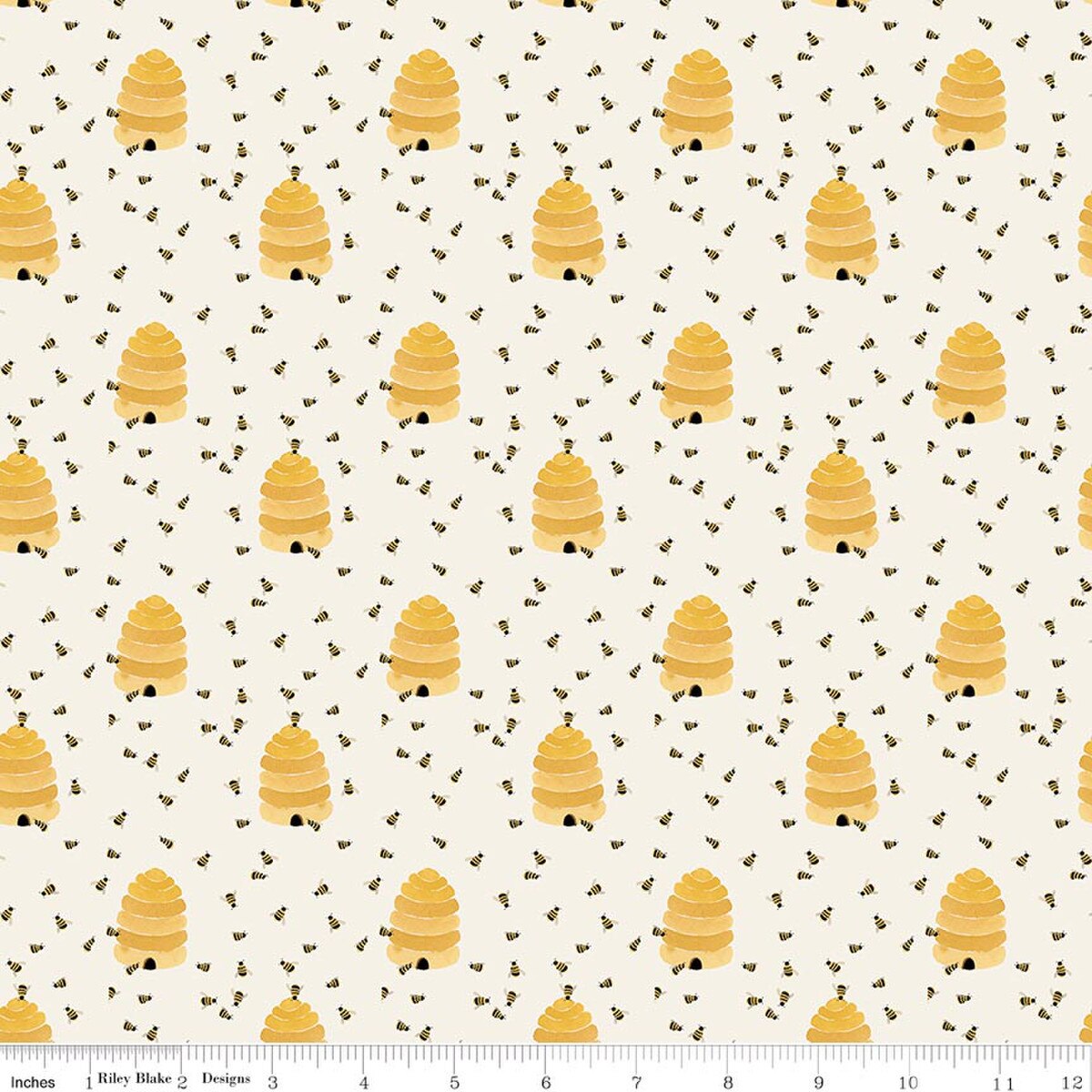 Utah Beehives Cream - Riley Blake Designs