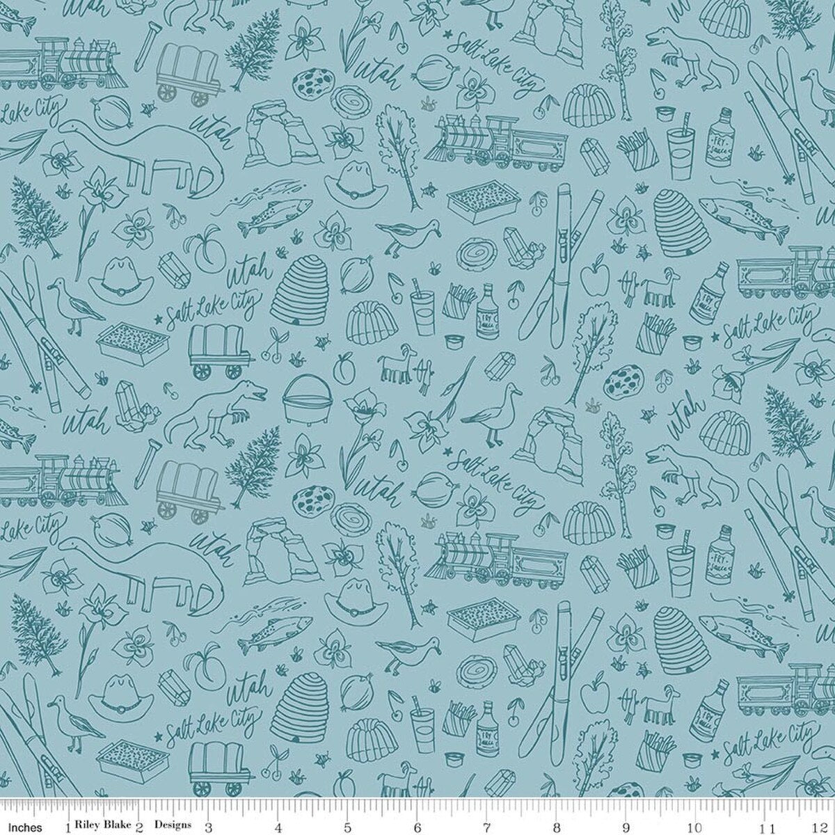 Utah Tonal Blue - Riley Blake Designs
