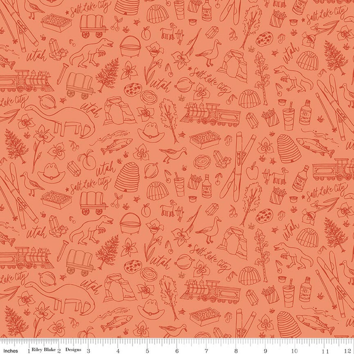 Utah Tonal Orange - Riley Blake Designs