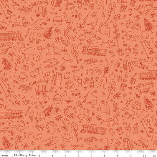 Utah Tonal Orange - Riley Blake Designs