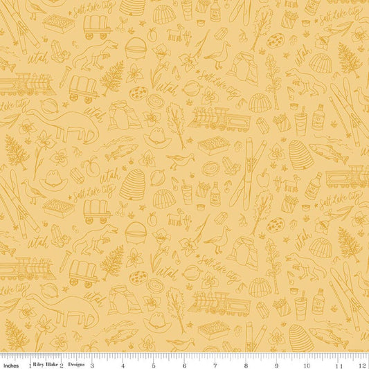Utah Tonal Yellow - Riley Blake Designs