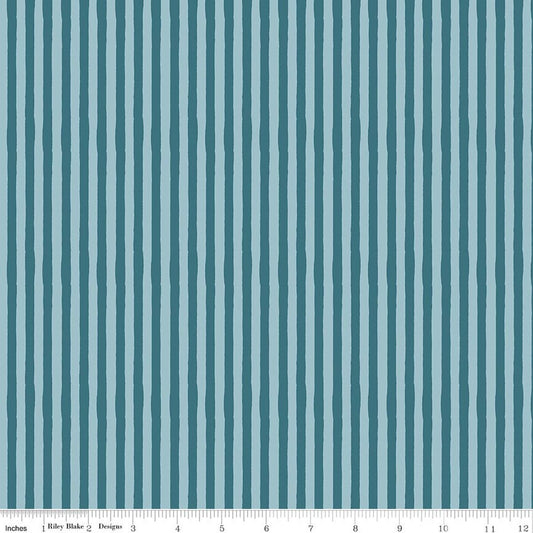 Utah Stripes Teal - Riley Blake Designs