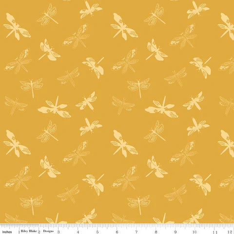 Awakening Libellulas Gold - Riley Blake Designs