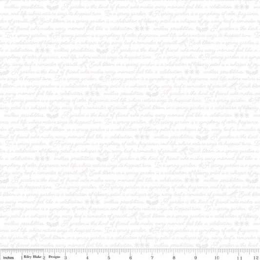 Awakening Garden's Promise White-on-White - Riley Blake Designs