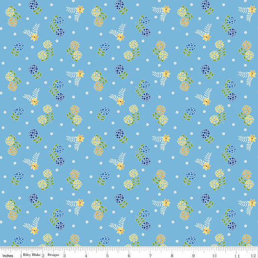 Awakening Blossoms Blue - Riley Blake Designs