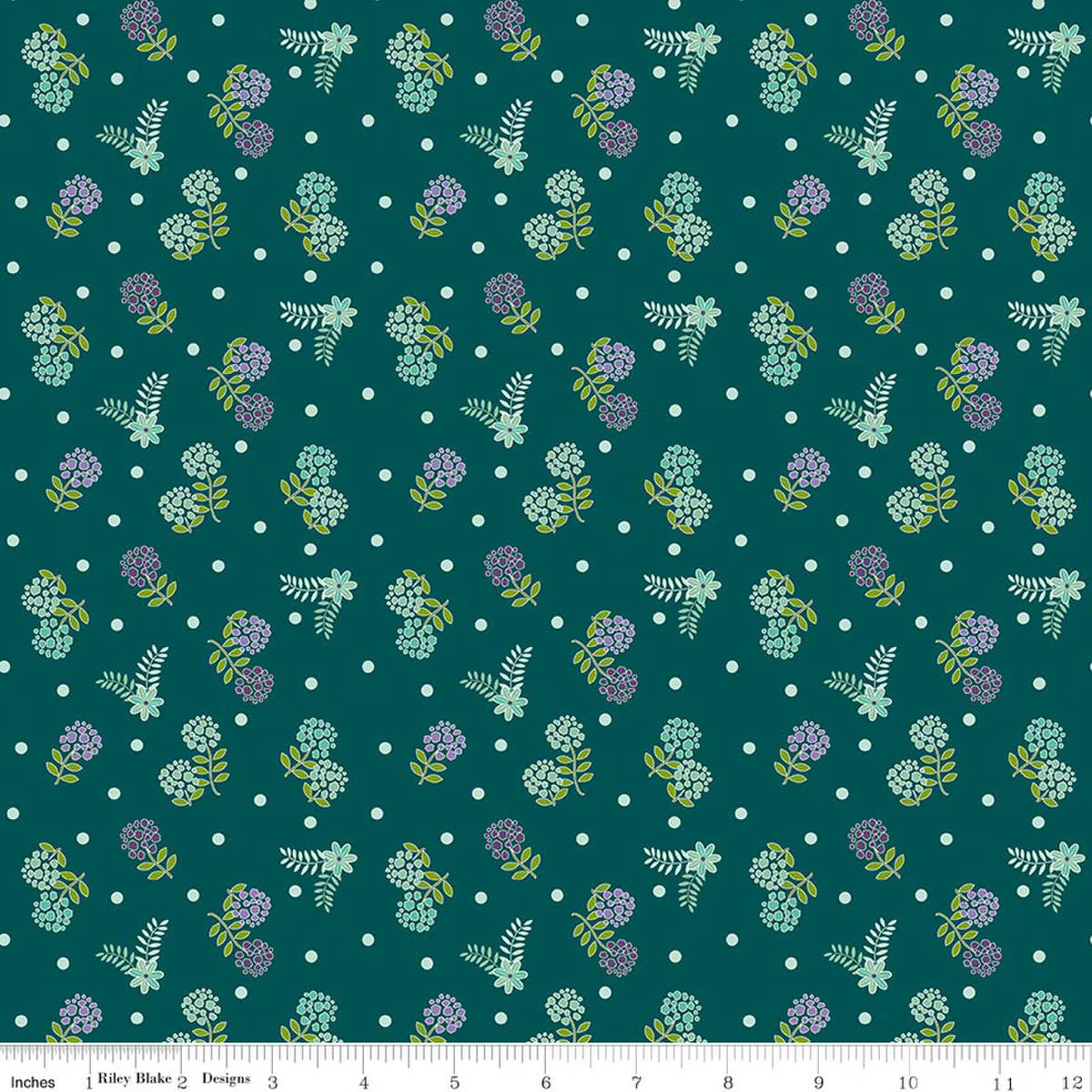 Awakening Blossoms Teal - Riley Blake Designs