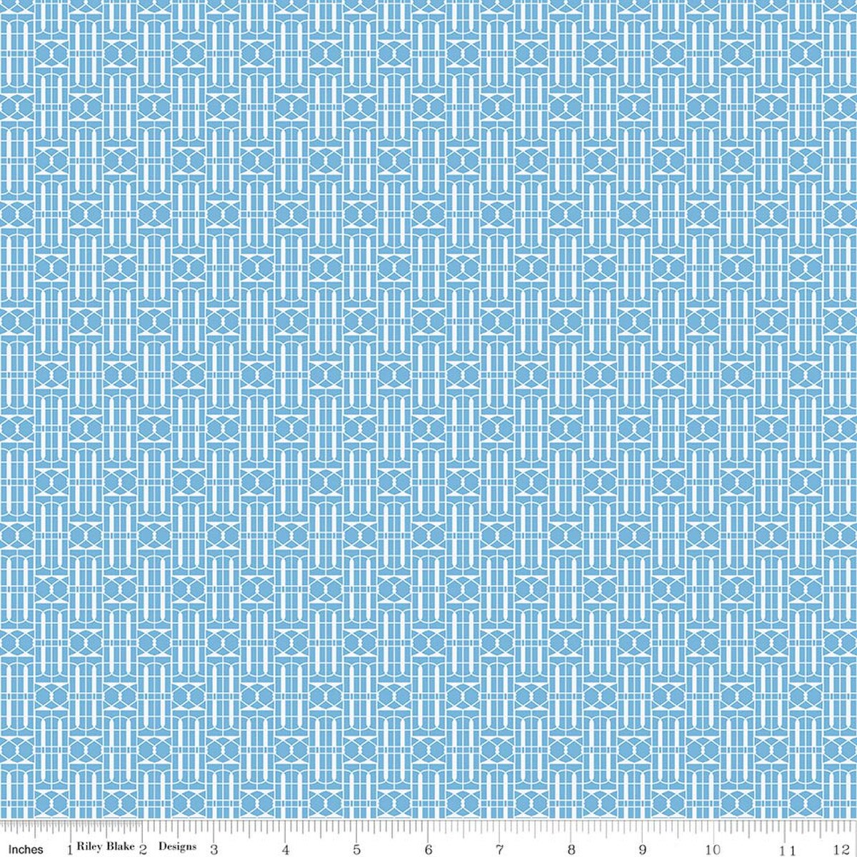 Awakening Trellis Blue - Riley Blake Designs