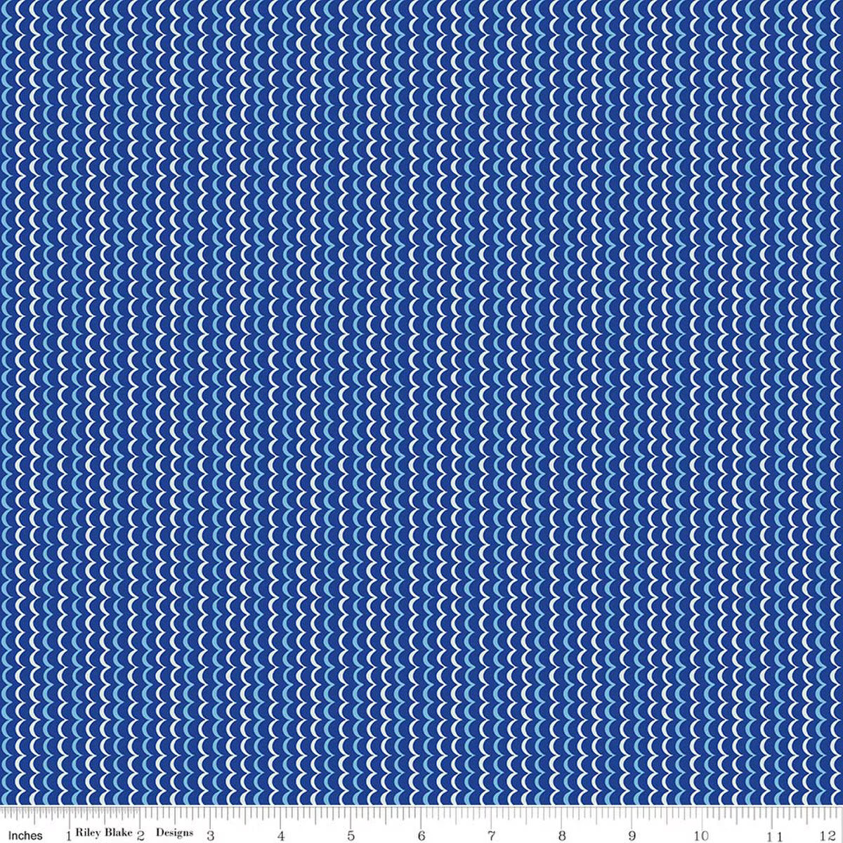 Awakening Scallops Blue - Riley Blake Designs