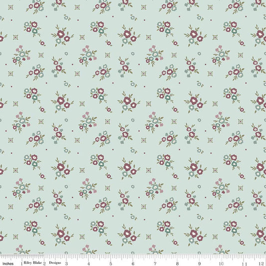 Renew Floral Bleached Denim - Riley Blake Designs
