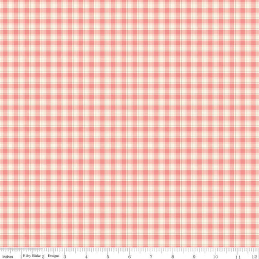 Renew Plaid Coral - Riley Blake Designs