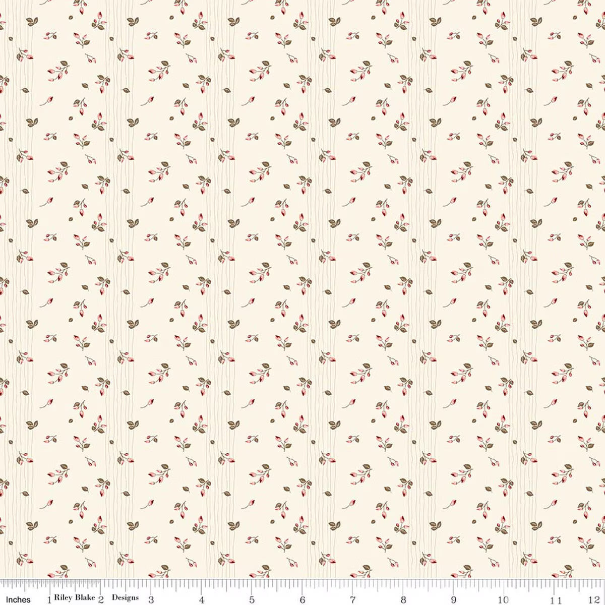 Renew Rosebuds Latte - Riley Blake Designs