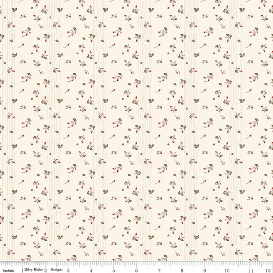 Renew Rosebuds Latte - Riley Blake Designs