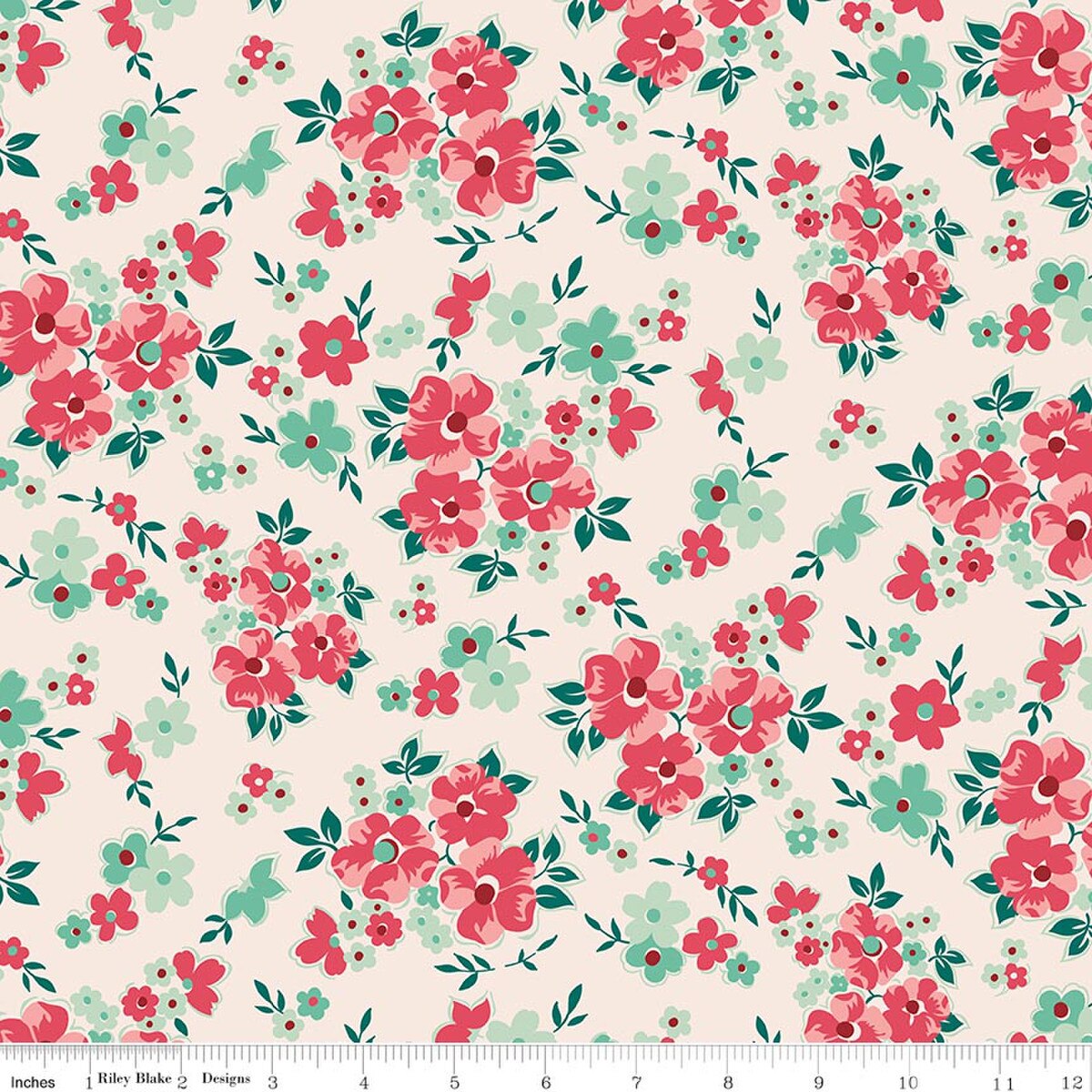 Berry & Sage Floral Latte - Riley Blake Designs