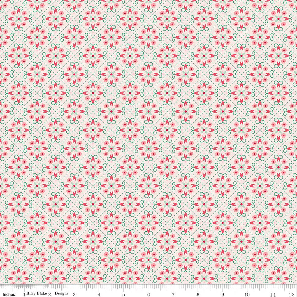 Berry & Sage Wallpaper Latte - Riley Blake Designs