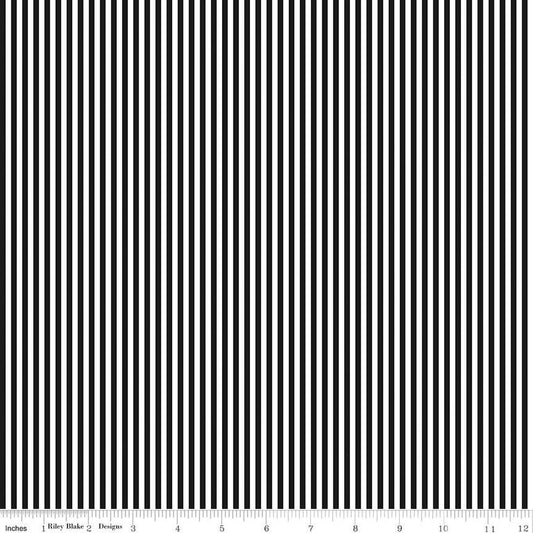 1/8" Stripe Black - Riley Blake Designs