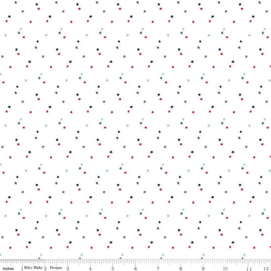 Seasonal Basics Stars White - Riley Blake Designs