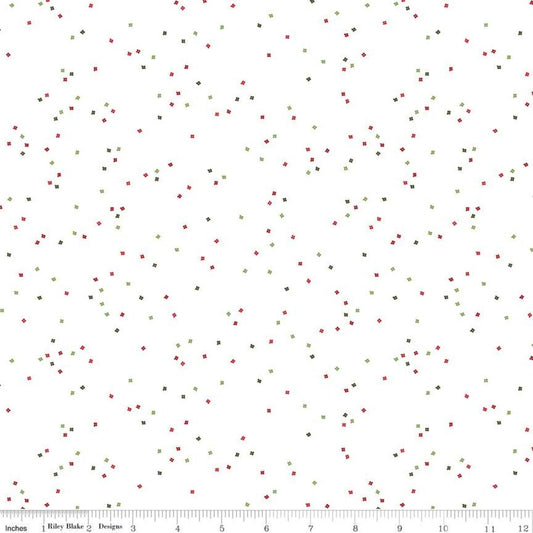 Blossom on White Santa Claus - Riley Blake Designs