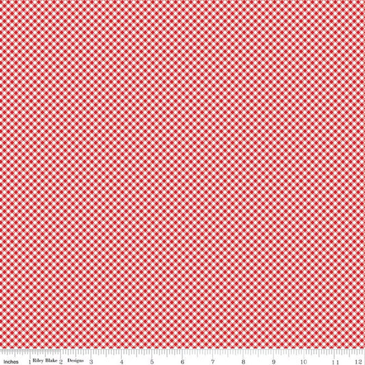 Seasonal Basics Gingham Red - Riley Blake Designs