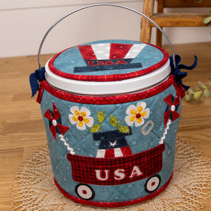 Stars, Stripes & Spinners Cozy Kit Embroidery - The Whole Country Caboodle