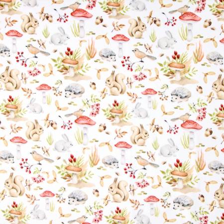 End Of Bolt Shannon Fabrics Fall Critters Cloud Cuddle® Snow