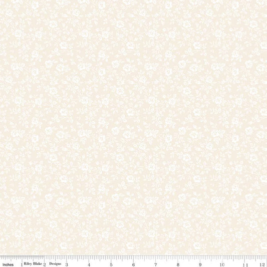 Elegant Essentials Small Floral Cream Pearl - Riley Blake Designs