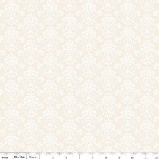 Elegant Essentials Damask Cream Pearl - Riley Blake Designs