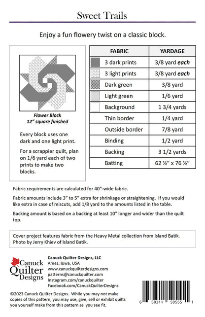 Sweet Trails Quilt Pattern  - Canuck Quilter Designs
