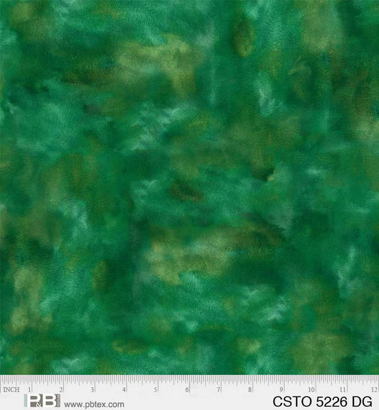 Mixed Watercolors Dark Green - P&B Textiles